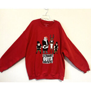 Christmas Sweatshirt Snowtorious Straight Outta North Pole XL Santa Elf‎ Ugly